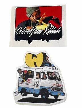 Wu-Tang Clan Ice Cream Truck Ghostface Killah Lot Of 2 Authentic HipHop Stickers